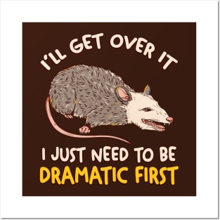 I Just Need To Be Dramatic Lazy opossum Posters and Art